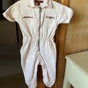 7 For All Mankind Baby / Toddler Girl Pink Zip Up Jumpsuit
